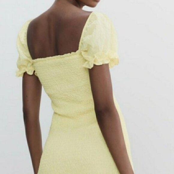 NWT ZARA Textured Smock Dress - Picture 7 of 8